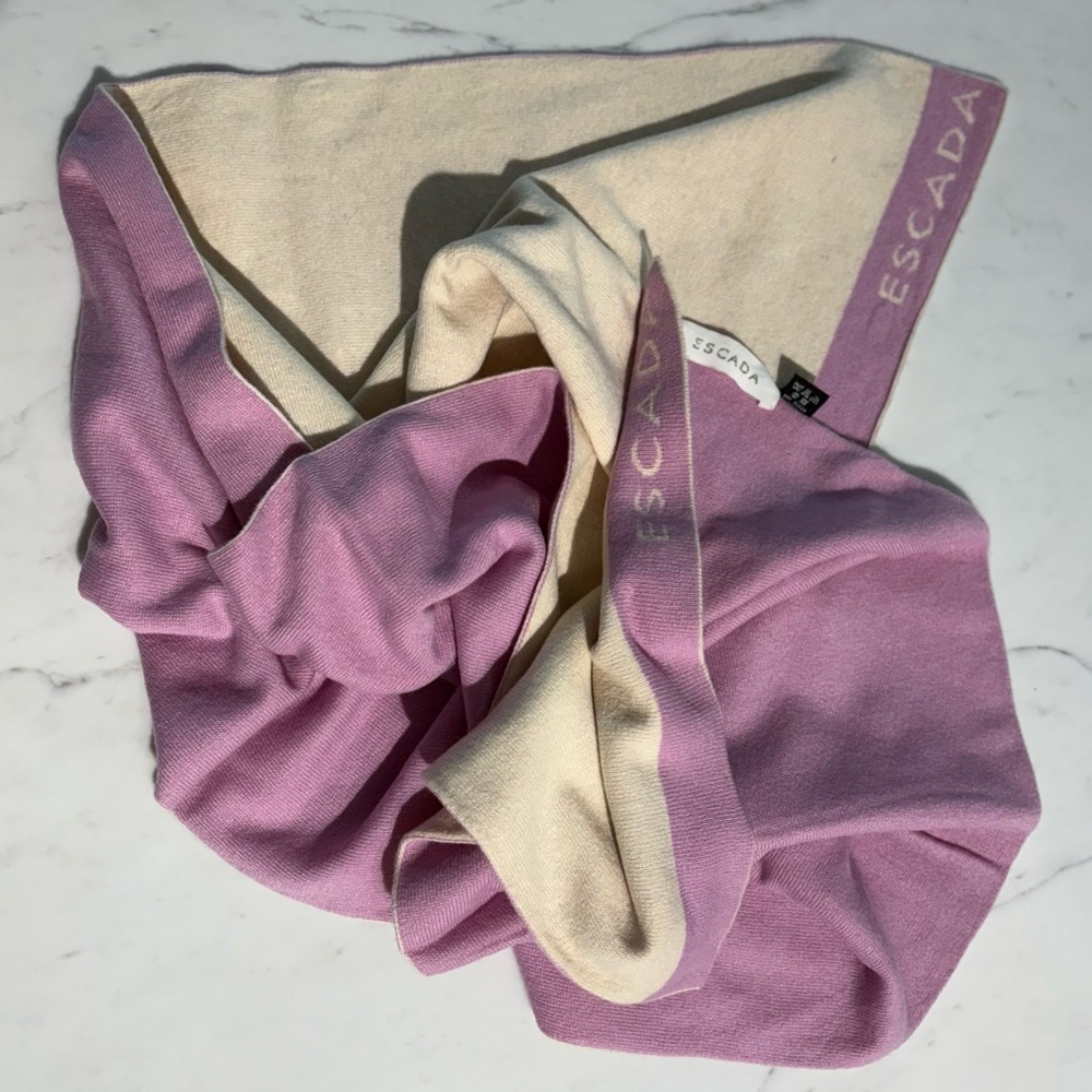 Escada Lavender and Ivory Wrap